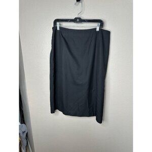 Parisian Signature Womens Black Skirt 18W‎ pencil vintage elastic rayon Zipper